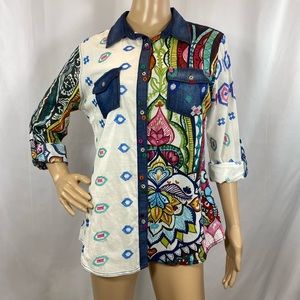 Fits SM/Med Western Style Cotton Button Up